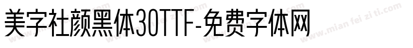 美字社颜黑体30TTF字体转换