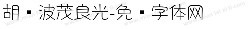 胡晓波茂良光字体转换