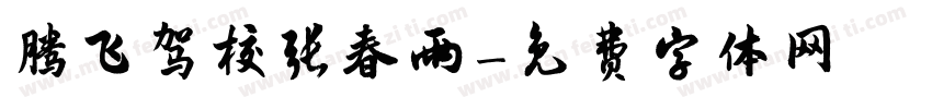 腾飞驾校张春雨字体转换