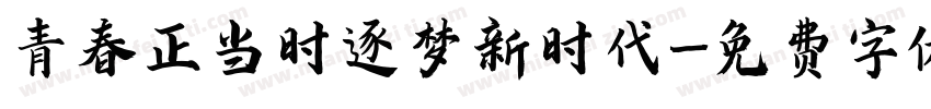 青春正当时逐梦新时代字体转换