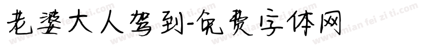 老婆大人驾到字体转换