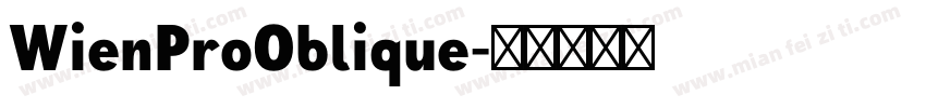 WienProOblique字体转换