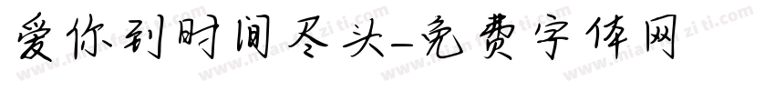爱你到时间尽头字体转换