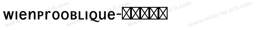 WienProOblique字体转换