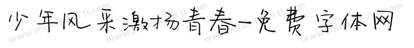 少年风采激扬青春字体转换