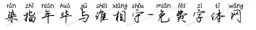染指年华与谁相守字体转换
