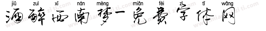 酒醉西南梦字体转换