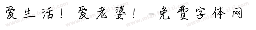 爱生活！爱老婆！字体转换