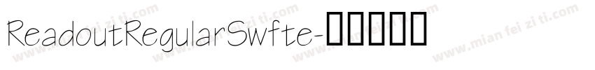 ReadoutRegularSwfte字体转换