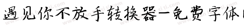 遇见你不放手转换器字体转换