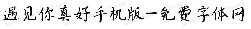 遇见你真好手机版字体转换