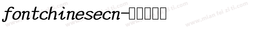 fontchinesecn字体转换