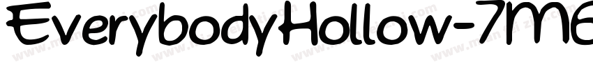 EverybodyHollow-7M6A字体转换