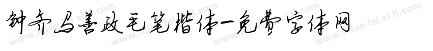 钟齐马善政毛笔楷体字体转换