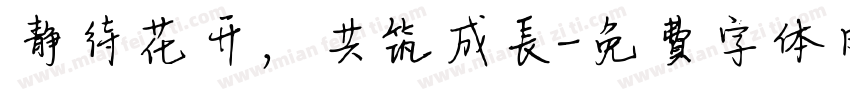 静待花开，共筑成长字体转换