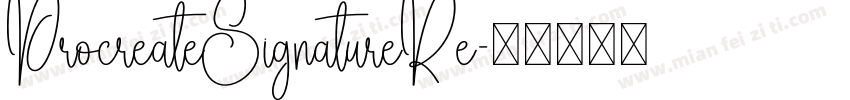 ProcreateSignatureRe字体转换