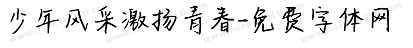 少年风采激扬青春字体转换