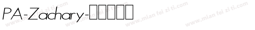 PA-Zachary字体转换