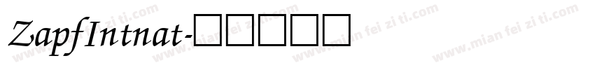 ZapfIntnat字体转换