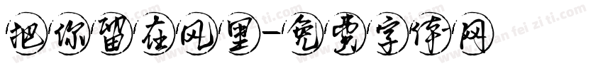 把你留在风里字体转换