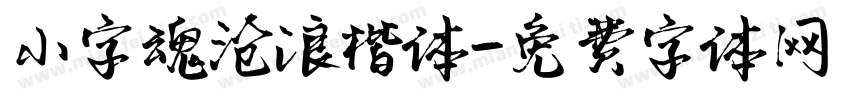 小字魂沧浪楷体字体转换
