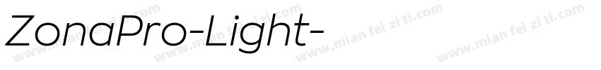 ZonaPro-Light字体转换