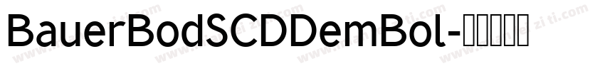 BauerBodSCDDemBol字体转换