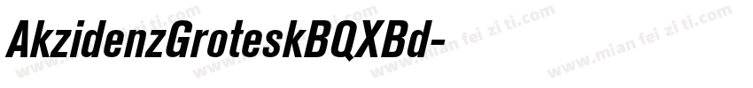 AkzidenzGroteskBQXBd字体转换