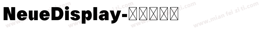NeueDisplay字体转换