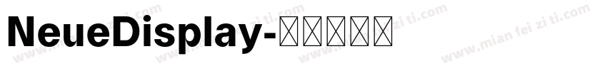 NeueDisplay字体转换
