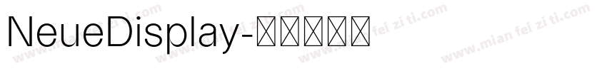NeueDisplay字体转换