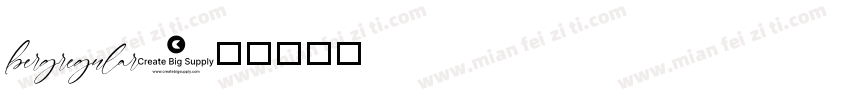 bergregular字体转换