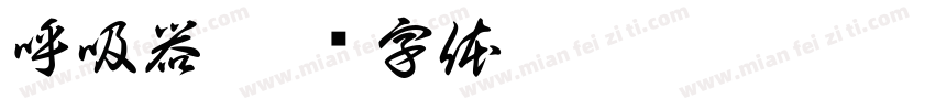 呼吸器字体转换