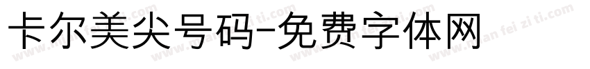 卡尔美尖号码字体转换