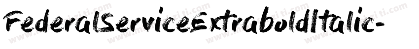 FederalServiceExtraboldItalic-OanA字体转换