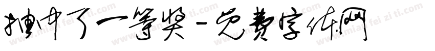 抽中了一等奖字体转换