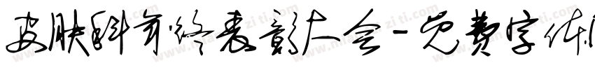 皮肤科年终表彰大会字体转换