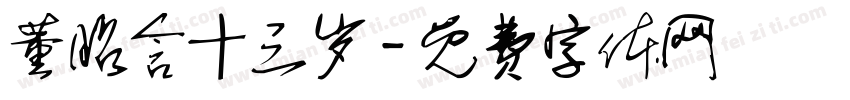 董昭含十三岁字体转换