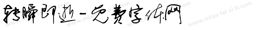 转瞬即逝字体转换