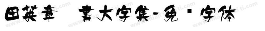 田英章楷書大字集字体转换