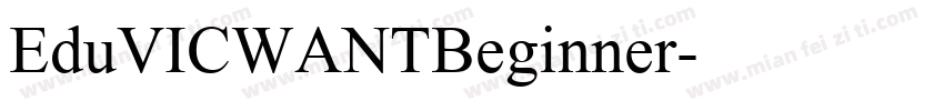 EduVICWANTBeginner字体转换