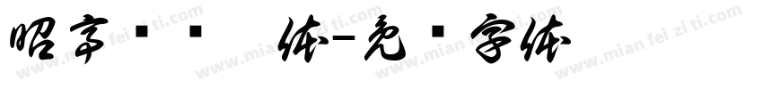 昭亭轩闲宁体字体转换
