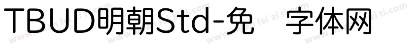 TBUD明朝Std字体转换