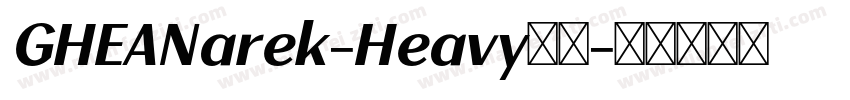 GHEANarek-Heavy字体字体转换