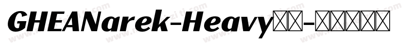 GHEANarek-Heavy字体字体转换