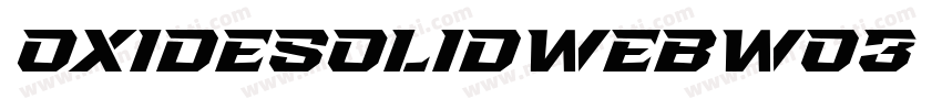 OxideSolidWebW03字体转换