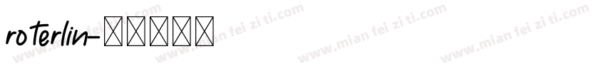 roterlin字体转换