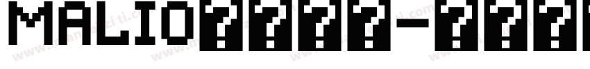 MALIO英文像素字体转换