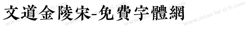 文道金陵宋字体转换