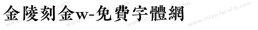 金陵刻金w字体转换